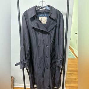 Elegant Vintage Misty Harbor Trench Rain Coat